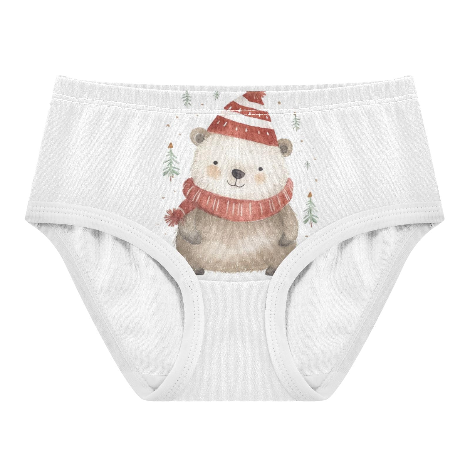 ALAZA Toddler Girls Cotton Hipster Underwear Soft Bear Cute 3 2 Pack 2T