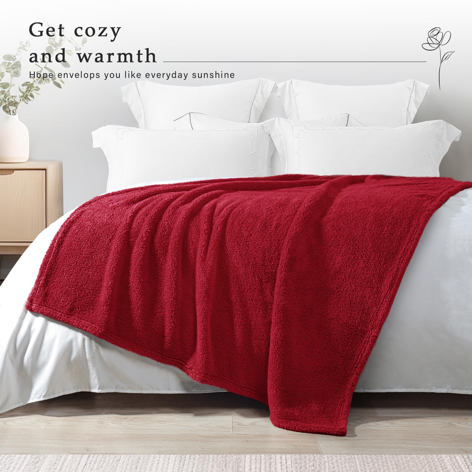 Exclusivo Mezcla Soft Fleece Throw Blanket for Sofa Super Soft Velvet Plush Blanket for Bed Fuzzy Cozy and Warm for All Seasons 127x152 CM - Image 2