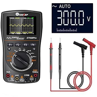 Oscilloscope Multimeter, 2-in-1 Intelligent Digital Scope Meter Multimeter, Professional LED Handheld Oscilloscope Multimeter with 200ksps A/D Automatic Waveform Capture Function
