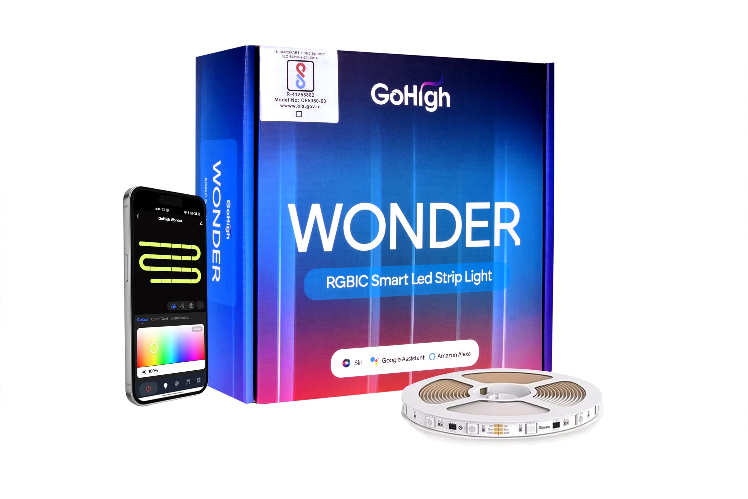Sponsored Ad - GoHigh RGBIC Wonder Smart Strip Light 5 Meters | Mobile App Controlled | Smart Multi-Color Sync with Music Sync |for Bedrooms,Gaming Rooms, False Celings โ 15 Million Colors (New Launch)