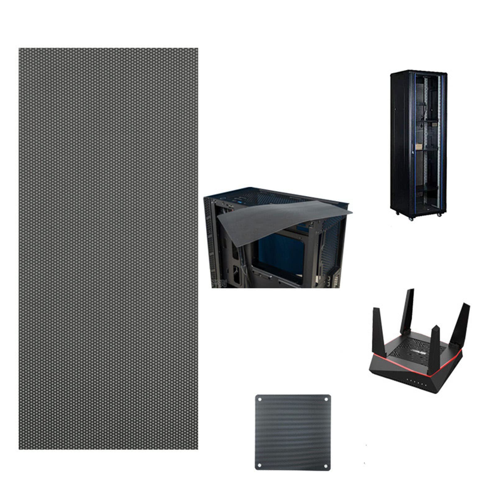 atcdfuw 1 Dust Filter Computer Fan Filter PVC Black Dustproof for Case Cover Computer Mesh 50cm X 100cm Pc Dust Filter Mesh