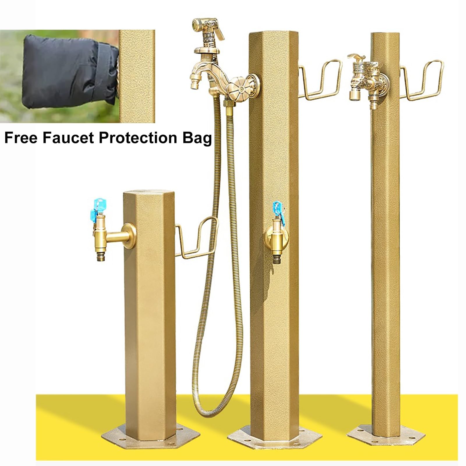Colonne d'eau Jardin Robinet extérieur antigel Colonne d'eau Verticale Robinet d'eau Robinet d'arrosage antigel Support Tuyau autoportant