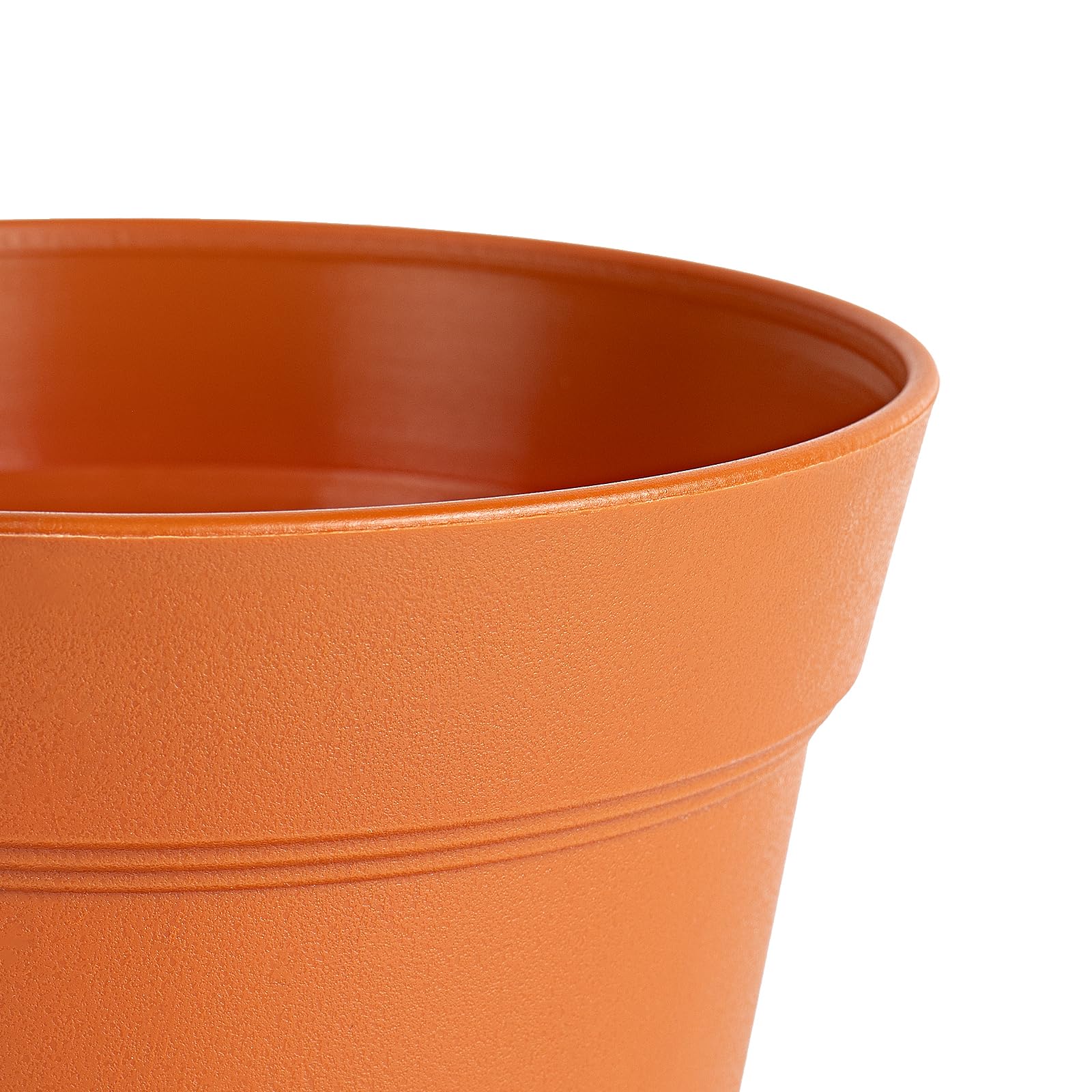 FORAGIFT 15cm Plant Pots, 16 Pack Plastic Herb Pot with Drainage Hole and Tray - Image 4