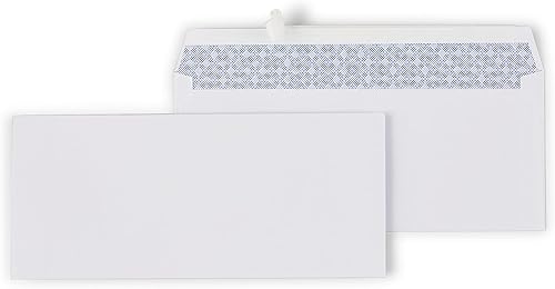 Staples EasyClose - Sobres de seguridad tintados #10 para negocios, 4 1/8 pulgadas x 9 1/2 pulgadas, blanco, 1000/caja (ST50312-CCVS)