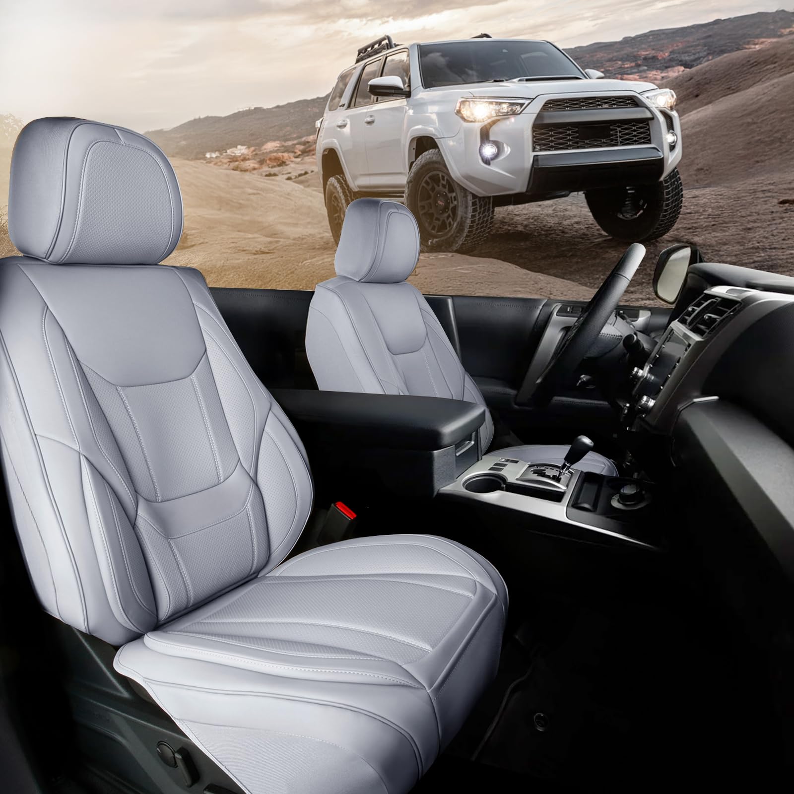 Coverland Custom Fit Car Seat Covers for SUV Compatible with [CR-V, Escape, X5, Yukon/Yukon XL, Blazer EV, Bolt EUV] Premium Waterproof Non-Slip