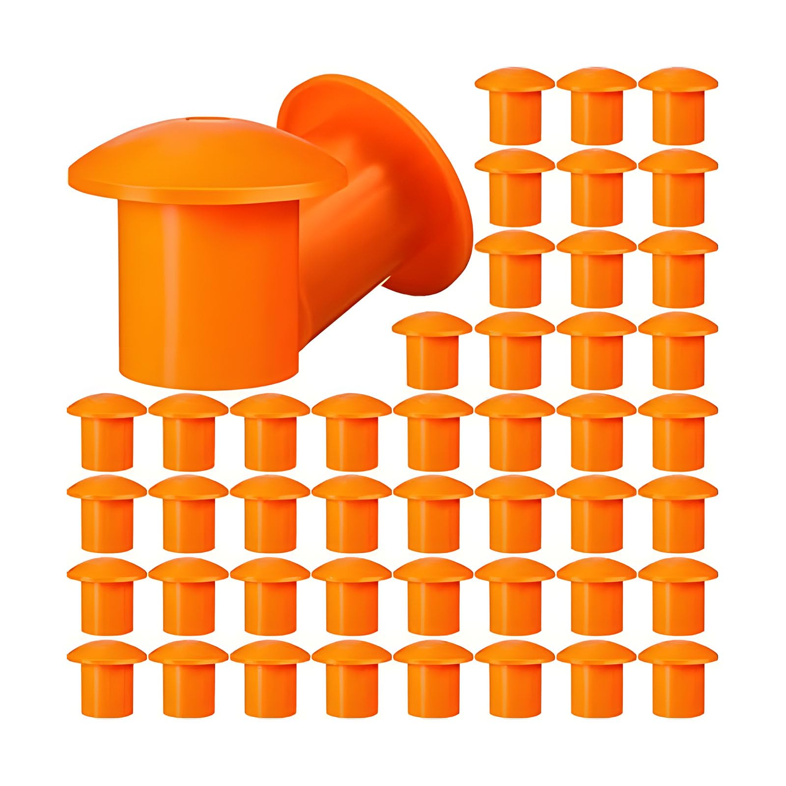 of 100 Rebars Caps for Construction and Protections Reinforced Steel Protective Covers Simple Club Caps