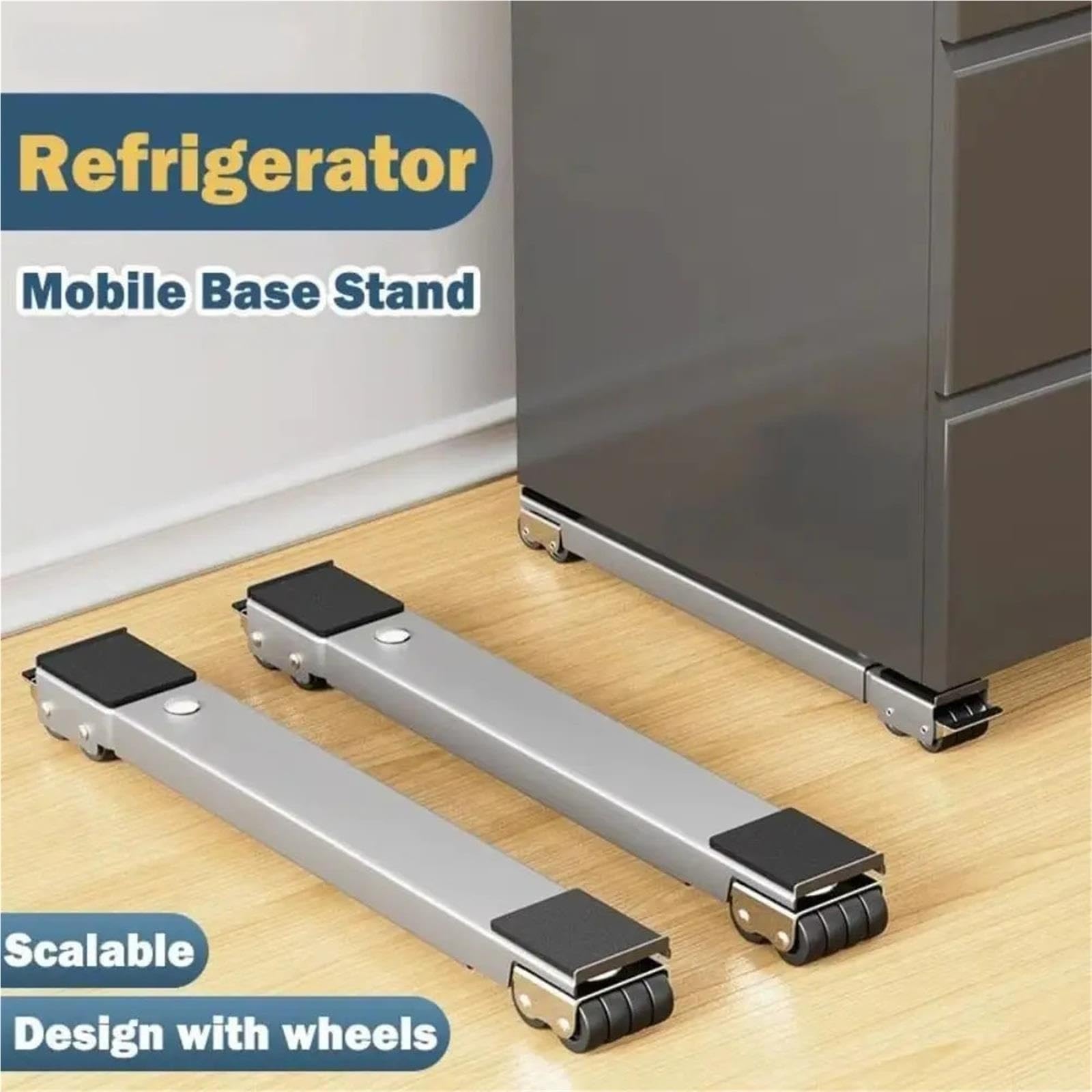 Base for Lavatrice Regolabile Con Ruote, Compatibile Con Supporto Universale Mobile Con Rotazione A 360 ° for Mobili Del Frigorifero