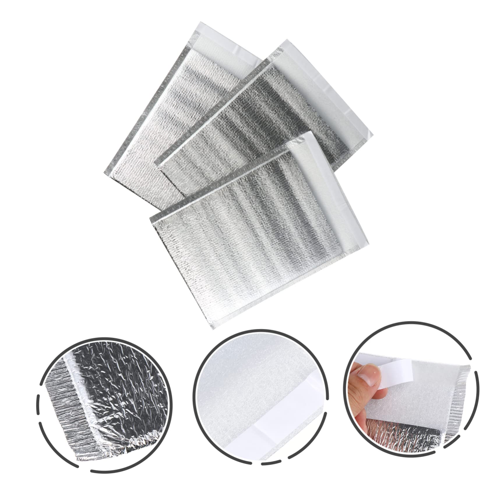 20 szt. Aluminiowe izolowane termicznie koperty bąbelkowe Izolowane przesyłki pocztowe Termiczne koperty izolowane bento na żywność Gorąca izolacja termiczna Owoce Aluminium Zakupy Dziecko/1740