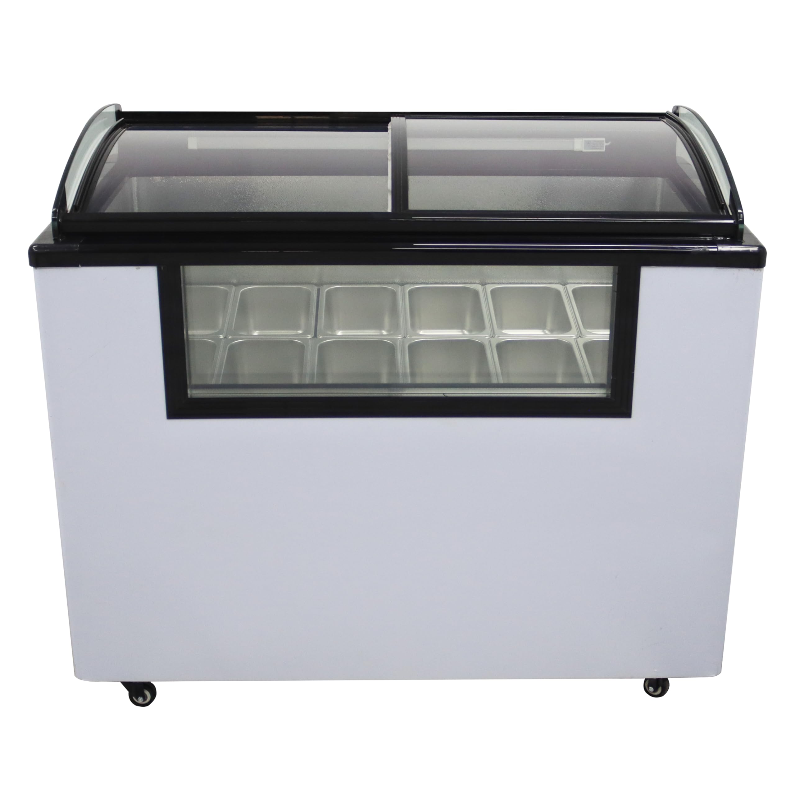 TECHTONGDA Gelato Freezer Commercial Ice Cream Chest Refrigerator Display Case Chamber Showcase Freezer with 12 Pan 170L 480W