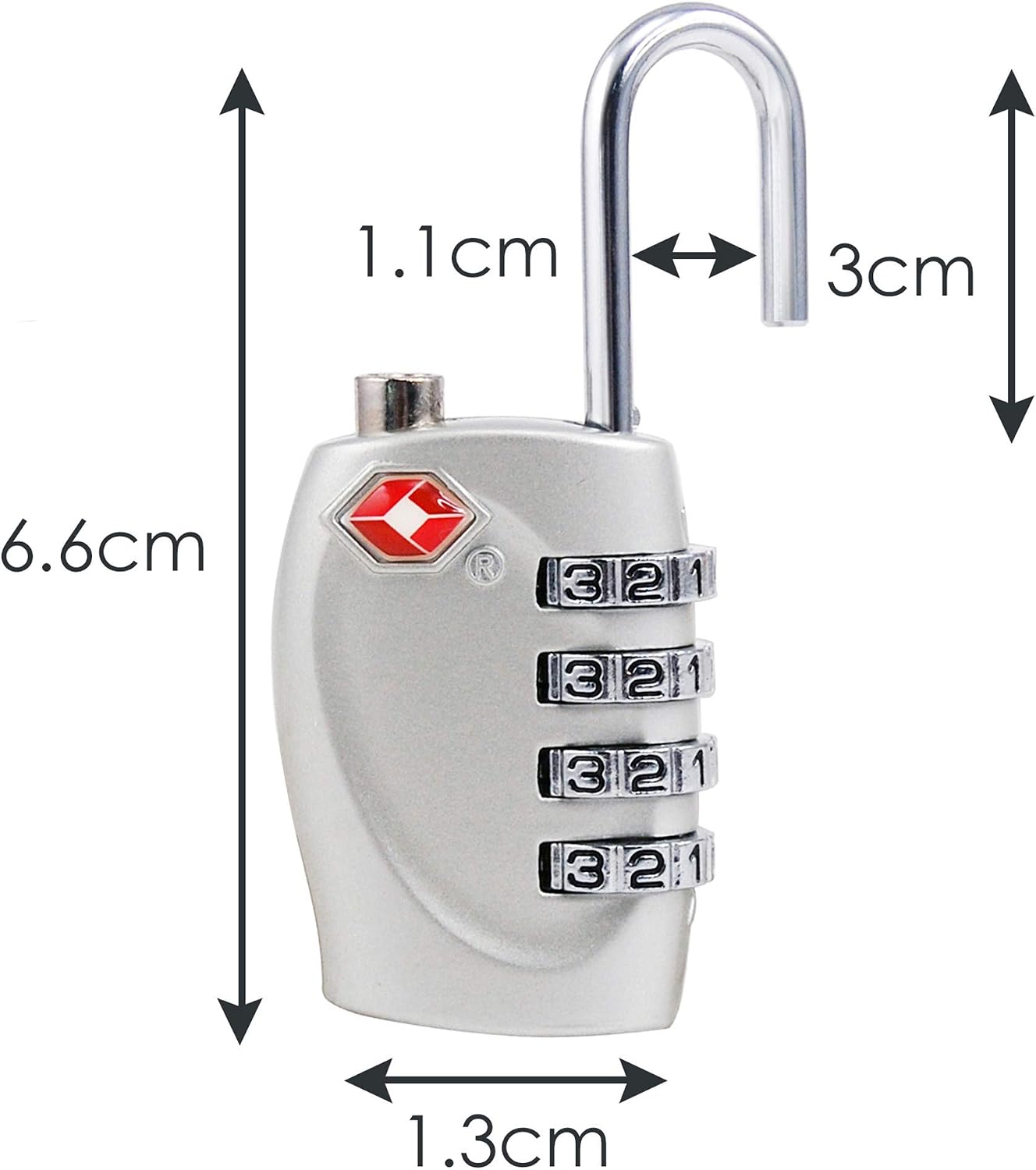 TRIXES 4 x TSA Combination Padlocks - Family Value Bundle Pack of Padlocks - for Holiday, Luggage, School Lockers, Sui
