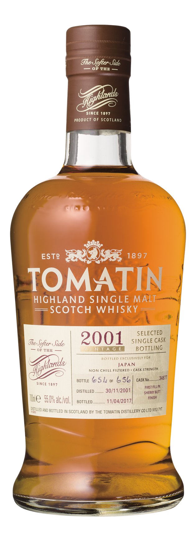 トマーティンTOMATIN2001 限定 世界生産本数は656本 Amazon.co.jp: トマーティン ペドロ・ヒメネスフィニッシュ 2001年