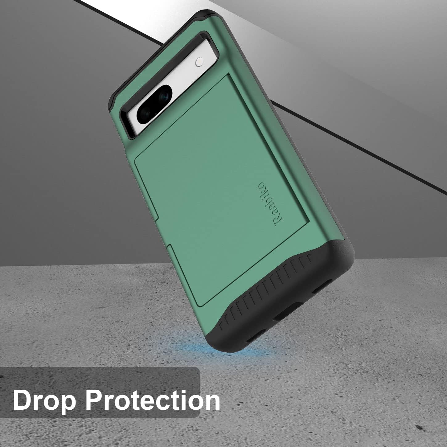 Case Compatible with Google Pixel 7a, Dual Layer Shockproof Hidden Card Slot Wallet Case Compatible with Google Pixel 7a, Forest Green