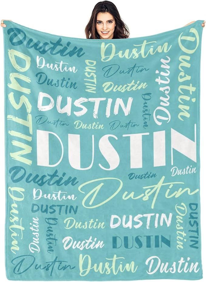 Personalized Blankets for Kids with Names Customized Blankets with Name for Adult Custom Blanket Gift for Birthday Christmas Valentines Day Gift