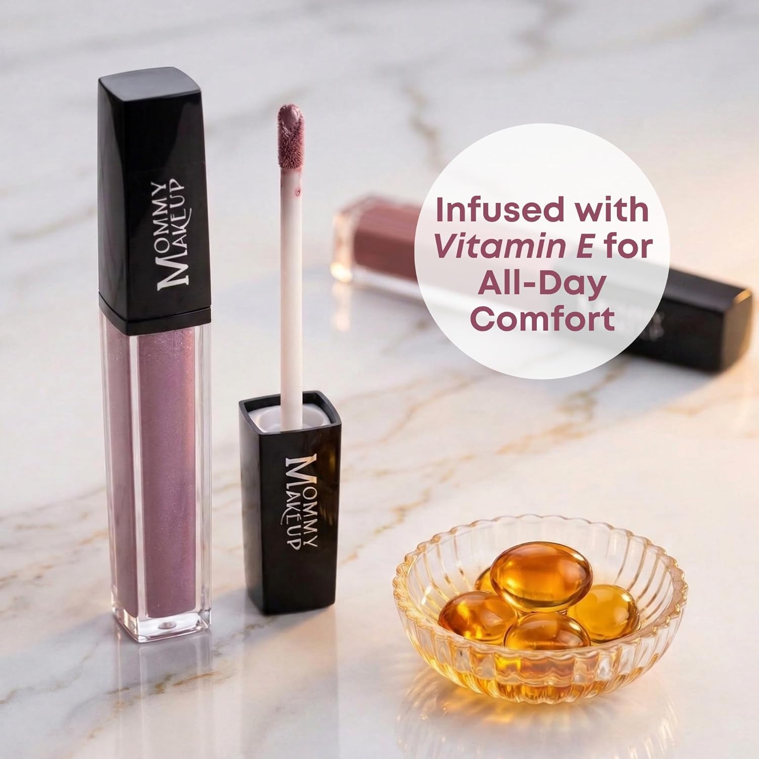 Mommy Makeup Stay Put Matte Lip Cream - Kiss-proof, Transfer-proof, Waterproof, Long Lasting Lipstick - Non-Drying Formula Infused with Vitamin E (Raquel)