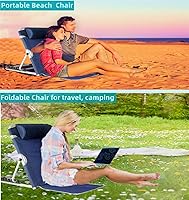 Vista 6 de Jarler Silla de cama con soporte para respaldo de cama, respaldo ajustable, asiento de lectura, soporte de 6 grados para sentarse en la playa