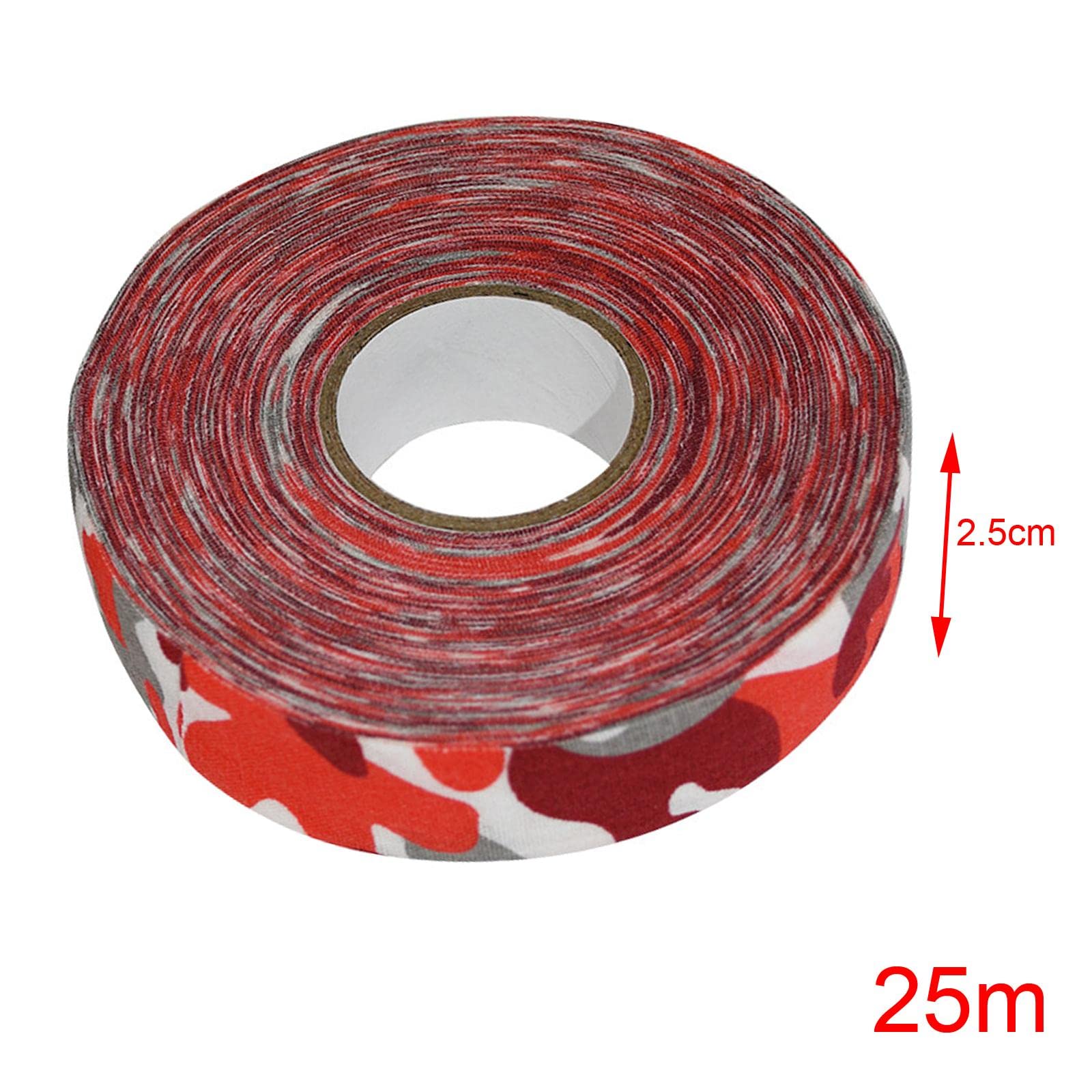 Oshhni 3X Largeur 2,5 Cm Hockey sur Glace Tissu Ruban Roller Hockey Tape Ceinture Hockey Tape pour Golf Pole Tennis Squash Raquette Sports Badminton Grip