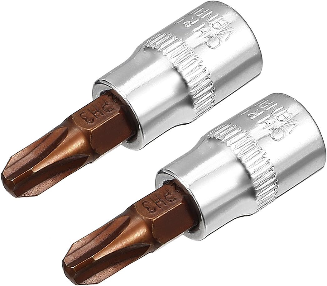 Amazon.com: uxcell 2pcs 1/4" Drive x PH3 Phillips Bit Socket, S2 Steel ...