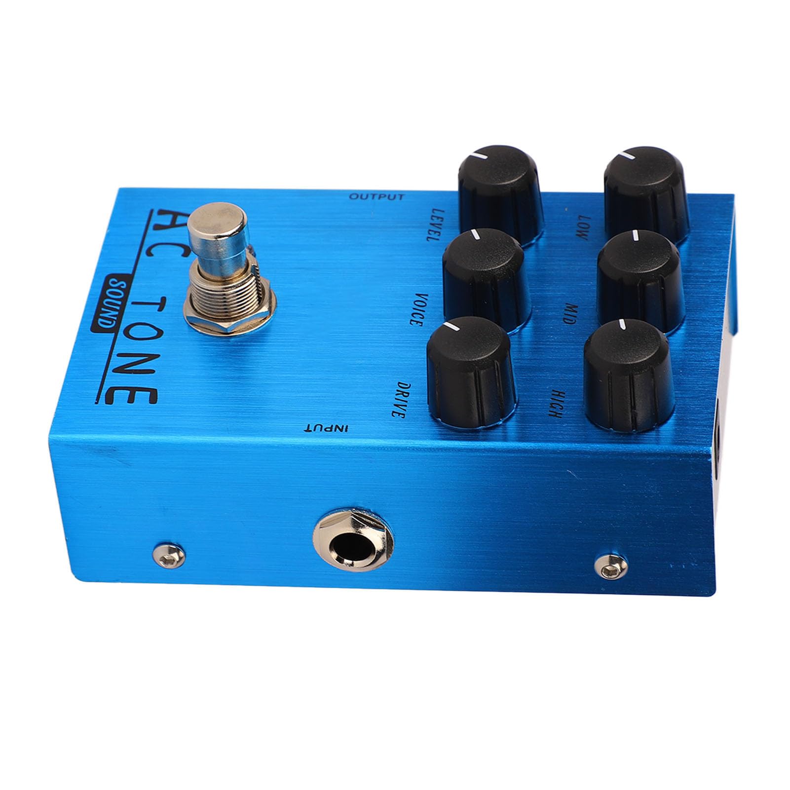 Pedale di Distorsione, Pedale per Effetti per Chitarra Elettrica, Dimensioni Adatte, Layout Compatto della Manopola con Funzioni Multiple per Performance di Chitarra (AN33 Blu)