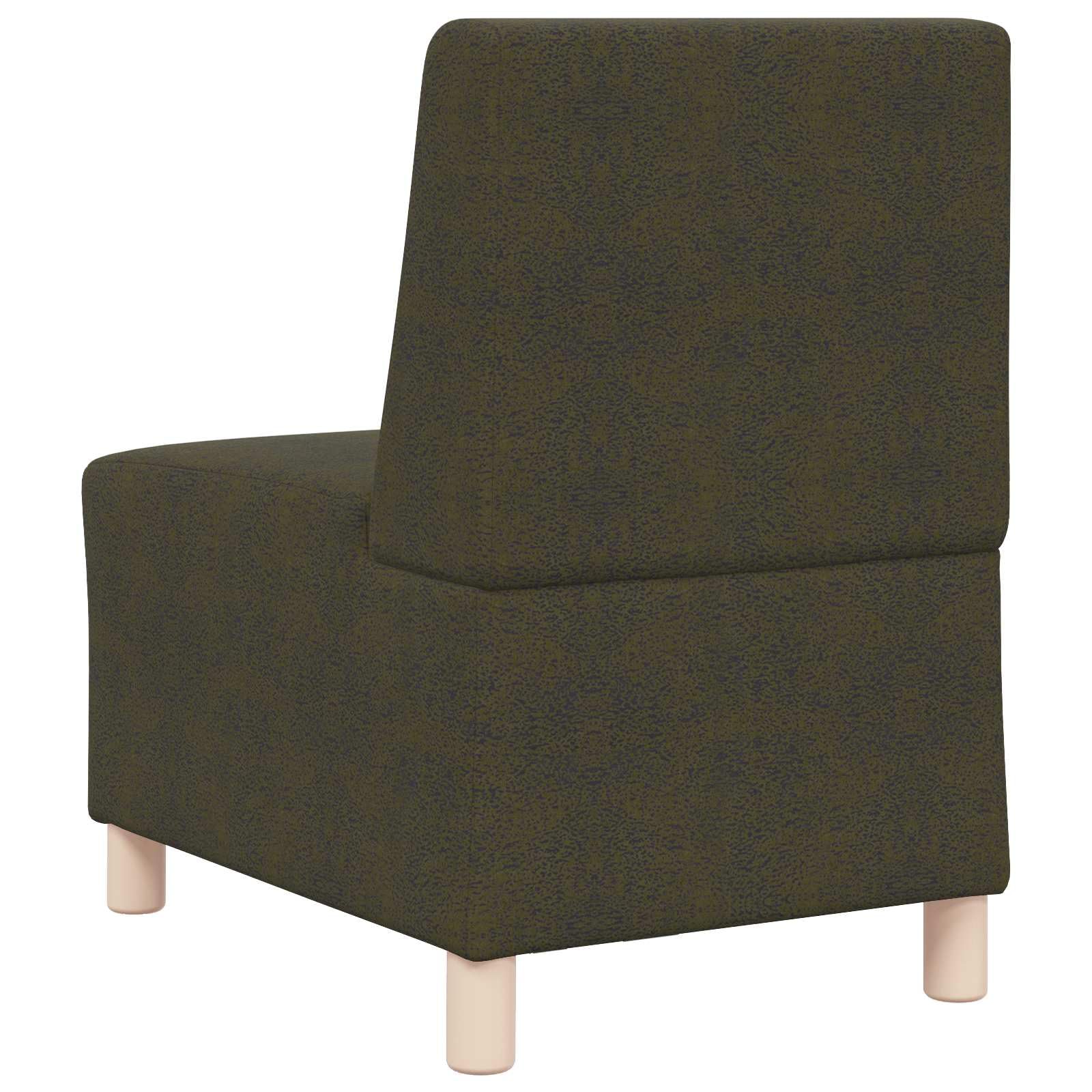 Modułowa sofa bez rękawów, oliwkowa zieleń z zamszowym obiciem, 55 x 74 x 82 cm, wytrzymała rama, wszechstronne zastosowanie jako dwuosobowa kanapa do salonu, biura, pokoju gościnnego