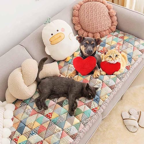 Miniatura 8 de Funda para sofá, funda protectora de algodón Garden Chic para sofá, funda de sofá elegante para propietarios de mascotas