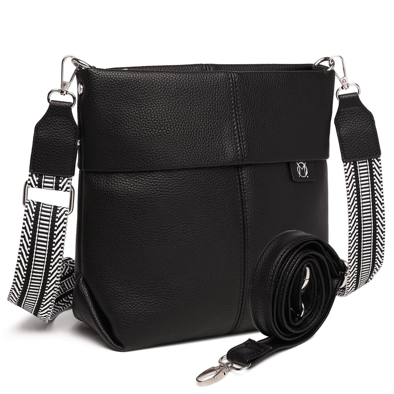 MYHOZEE Crossbody Purses for Women Cross Body Bags with 2 Straps Leather Shoulder Bag Trendy Handbags