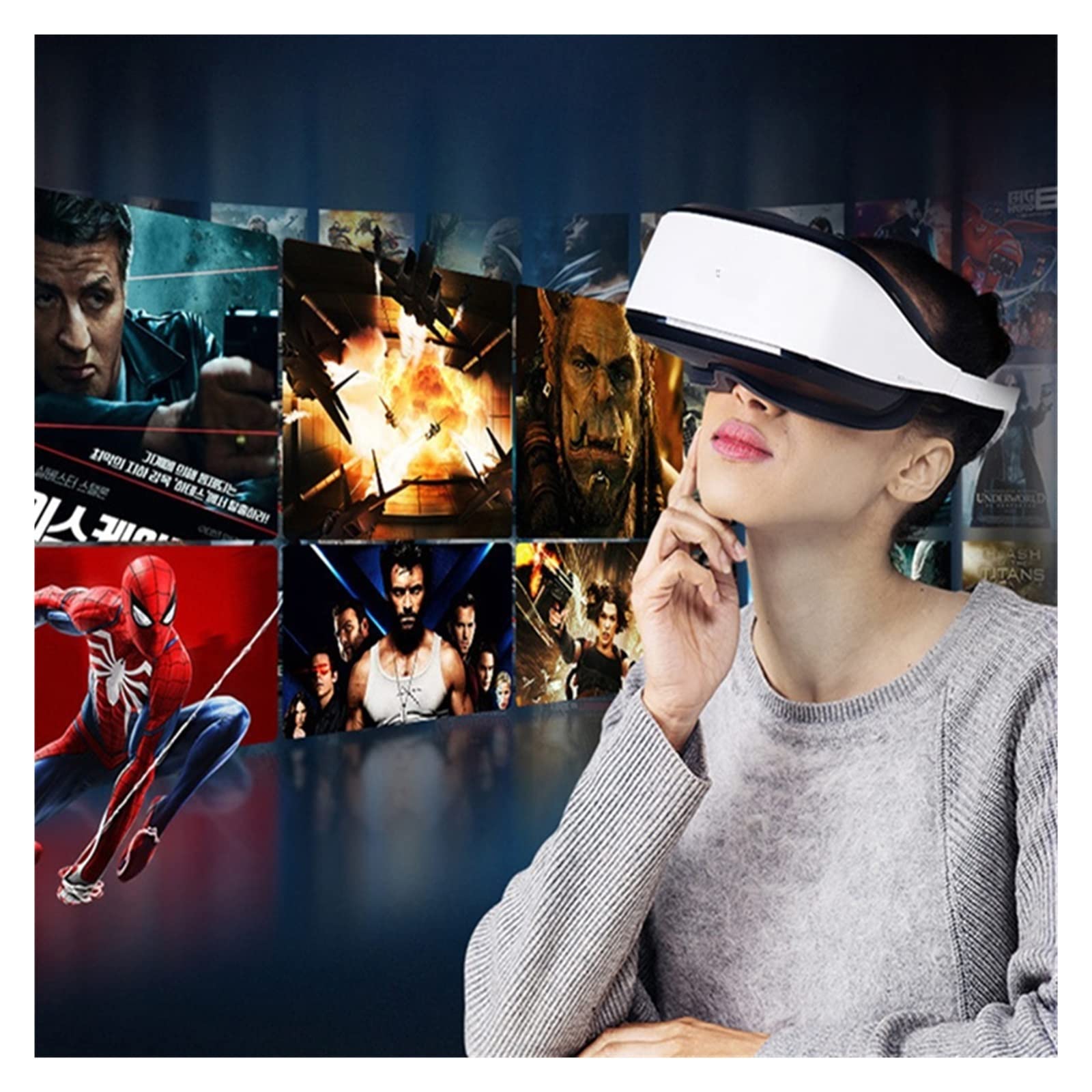 occhiali VR E3 3D PC VR 2.5K Cuffie per computer/laptop/regolazione IPD/FOV 110 gradi CON effetti 3D e occhiali 3D realistici 3D