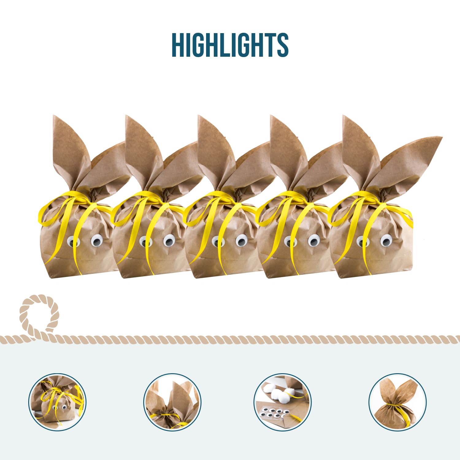 Lot De 3 Sachets Lapin De Pâques En Mousseline - Jaune Moutarde, Rose Et Olive - Emballage Cadeau Réutilisable