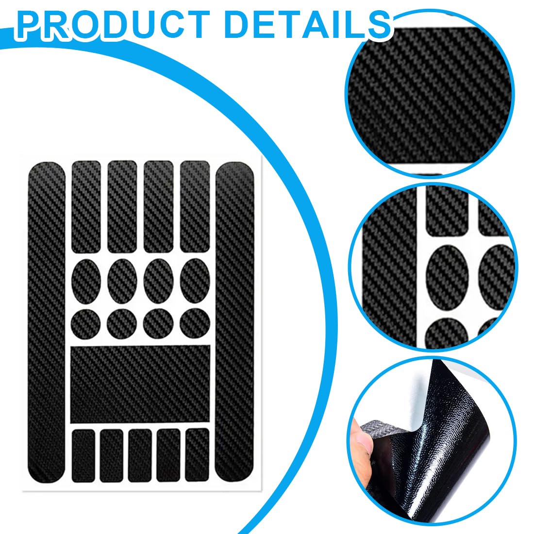 5 Piezas Protector Cuadro Bicicleta Pegatinas, Pegatinas Cuadro Bicicleta, Protección Cuadro Bicicleta, Película Adhesiva Protectora Carbono, Para Descenso, Mtb, Mountain Bike, Etc. (Negro)