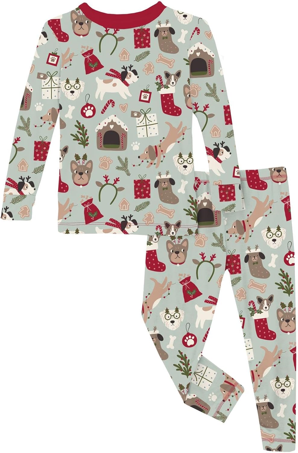 KicKee Long Sleeve Pajama Set – Snuggly Fall PJs for Newborns, Babies & Kids – Cozy Matching Top & Bottom