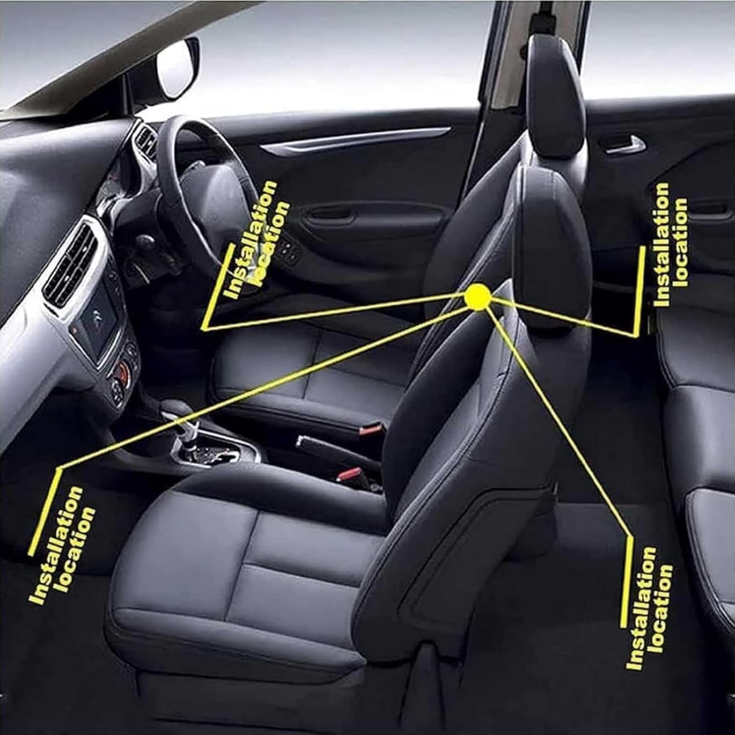 4 Stück Autofußmatten für Dacia Duster Hybrid (ab 2024) 2025 2026, Auto Bodenmatte Leder Vorne Hinten Teppiche Bodenmatten Wasserdicht rutschfest Leicht Reinigen Innere Zubehör