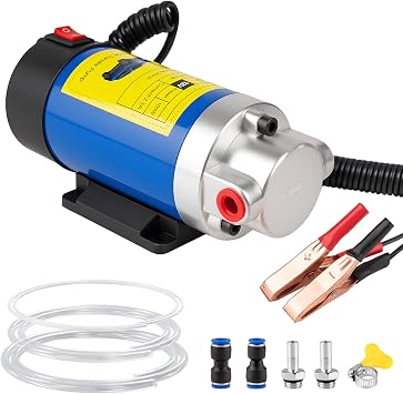 12V 100W Oil Extractor Pump, Engine Oil Extractor for Oil Change, Electric Fluid Transfer Pump, Fast Self-Priming Pump for Motor Oil, Gear Oil, and ATF, Fit Car, Mower, Boat, Motorcycle