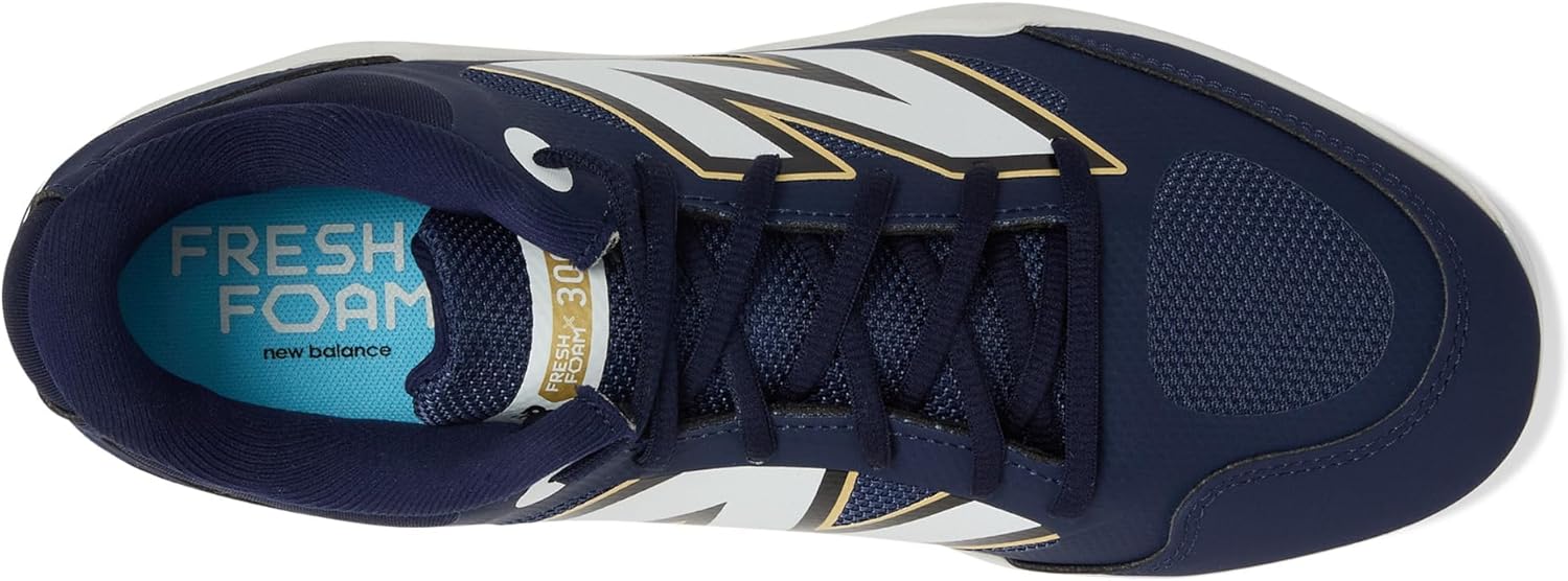 New Balance Men's Fresh Foam X 3000 V7 Baseball Shoe, Team Navy/White, 15 M