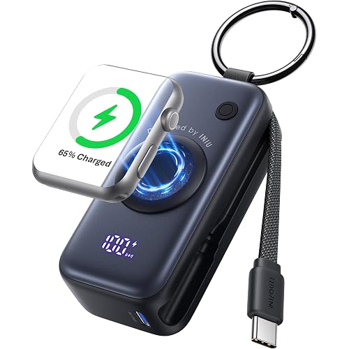 INIU SnapGo Portable Charger, 5000mAh Mini Power Bank for Apple Watch