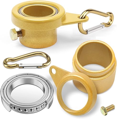 MOFEEZ Anillos giratorios para asta de bandera, anillos de montaje de bandera anti-envoltura de 360 grados con rodamientos para poste de bandera de
