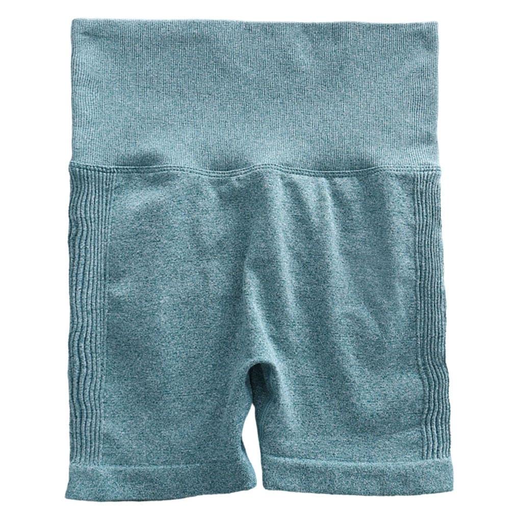 Womens Yoga Suit Shorts Crop Top Long Sleeves Workout Pants Outfit Gym Shorts M-image-21