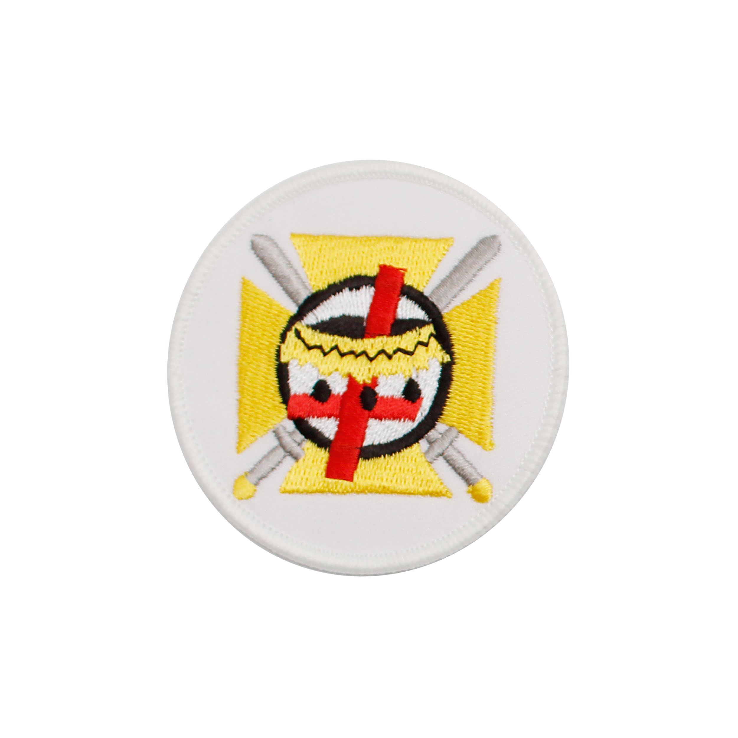 Masonic Knights Templar Cross &amp; Crown Patch - Machine Embroidered Iron on Emblem no Sewing Needed - 3x3 Inches Masonic Badge for Aprons, Vests, Bags &amp; Apparel