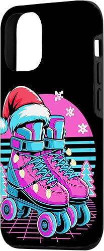 Miniatura 2 de Christmas Synthwave Rollerskate Rollerskater Rollerskating Case for iPhone 1212 Pro
