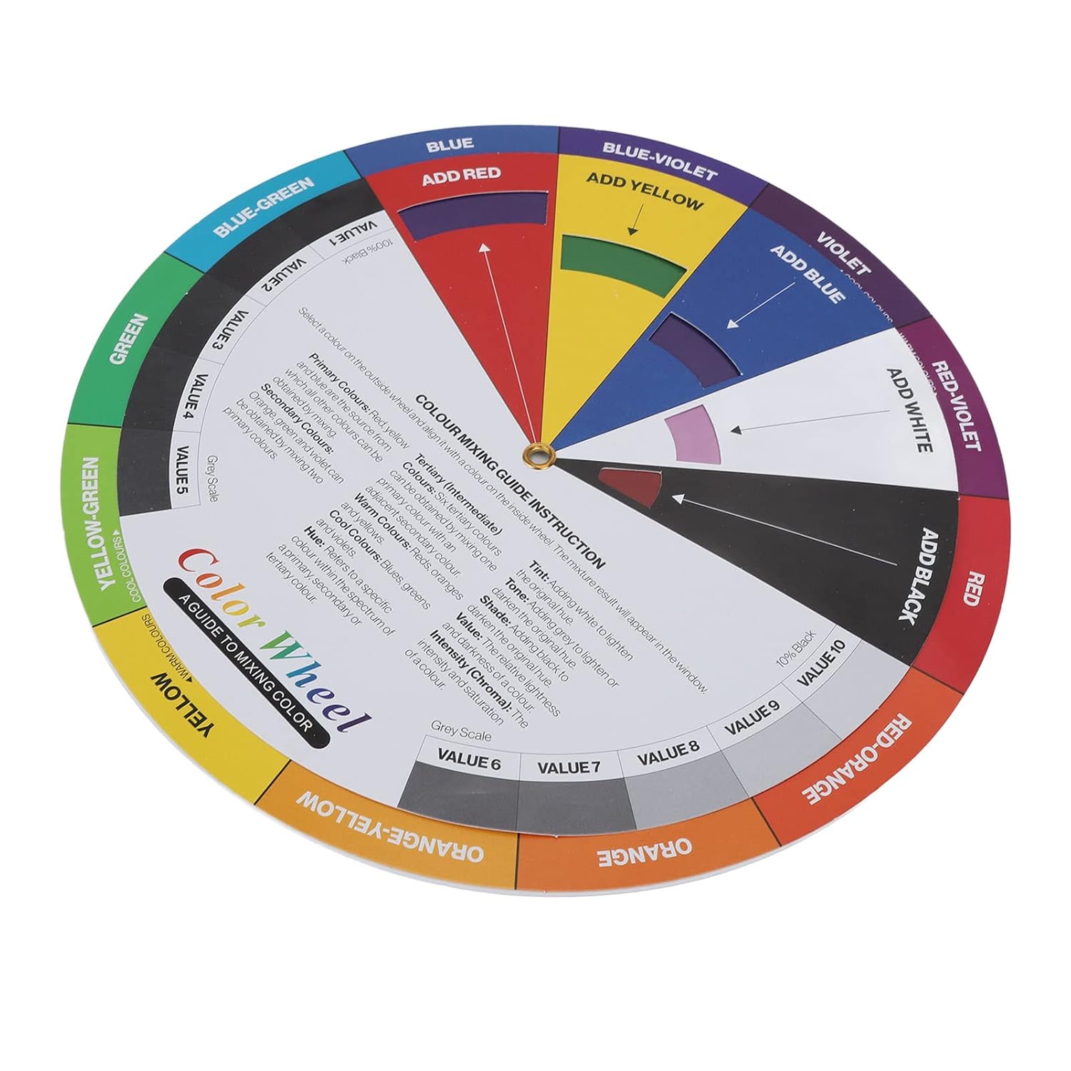 Color Wheel Chart, Tattoo Color Wheel for Art for Artists