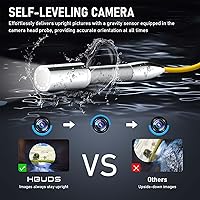 Vista 3 de Cámara de alcantarillado, cámaras de tubería de drenaje autonivelantes con contador de metros, batería de 12V 4500mAh, luz de cámara serpiente