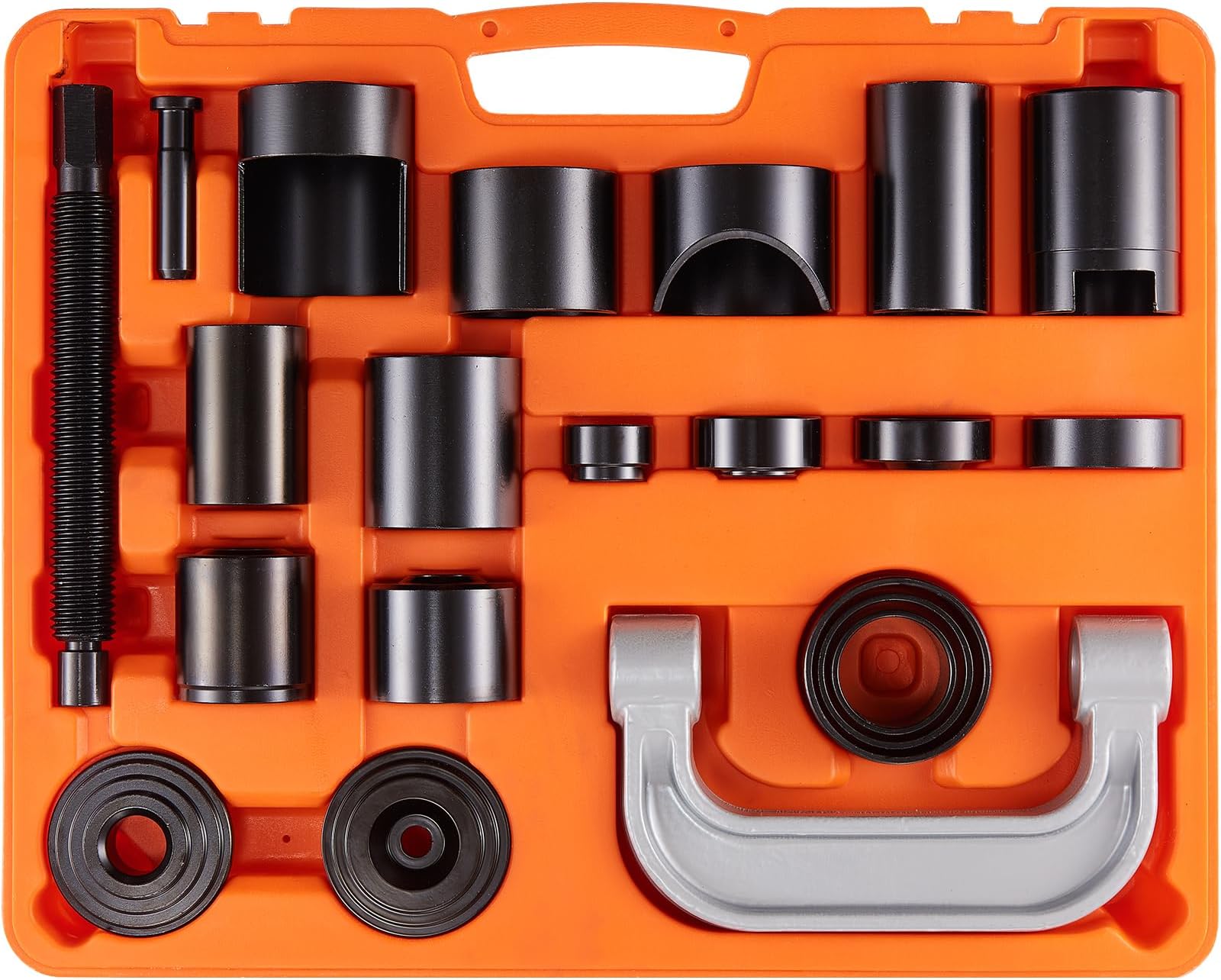 VEVOR Ball Joint Press Kit, 21 pcsTool Kit, C-press Ball joint Remove and Install Tools, for Most 2WD and 4WD Cars, Heavy Duty Ball Joint Repair Kit for Automotive Repairing