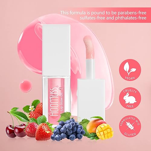 Miniatura 7 de Aceite de brillo labial aceite hidratante para el cuidado de los labios sabor ligero hidratante revitalizante y tintado para labios secos con