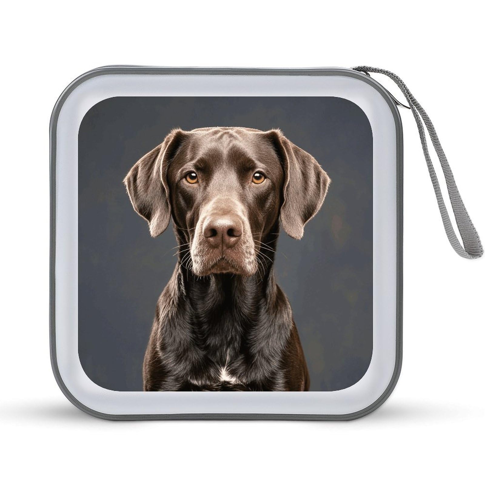 FekiLoot Dalmatian CD Case 40 Capacity Hard Plastic DVD Holder Portable DVD Disc Storage Folder Zipper Disc Storage Organizer with