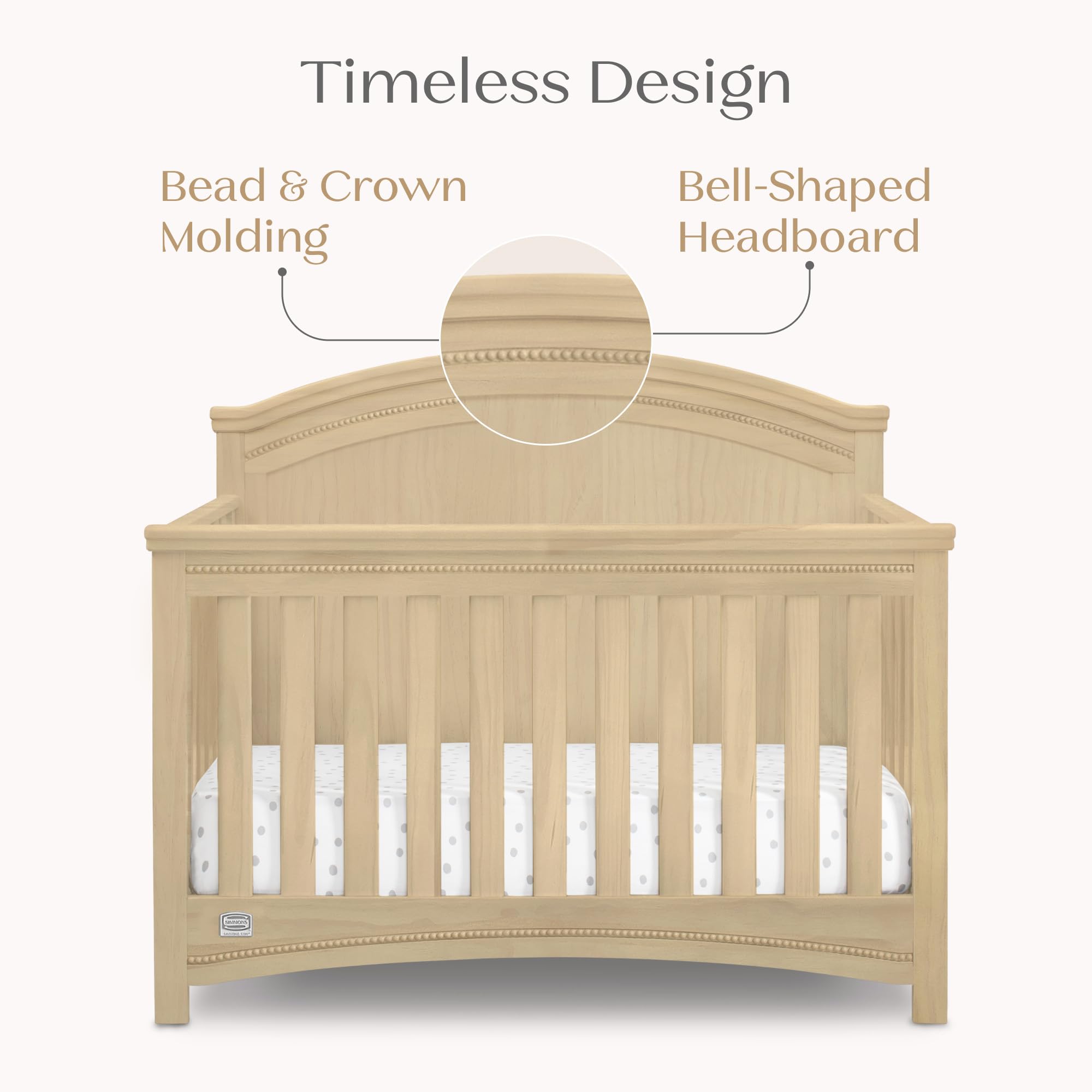 Amazon.com: Simmons Kids SlumberTime Emma 4-in-1 Convertible Baby