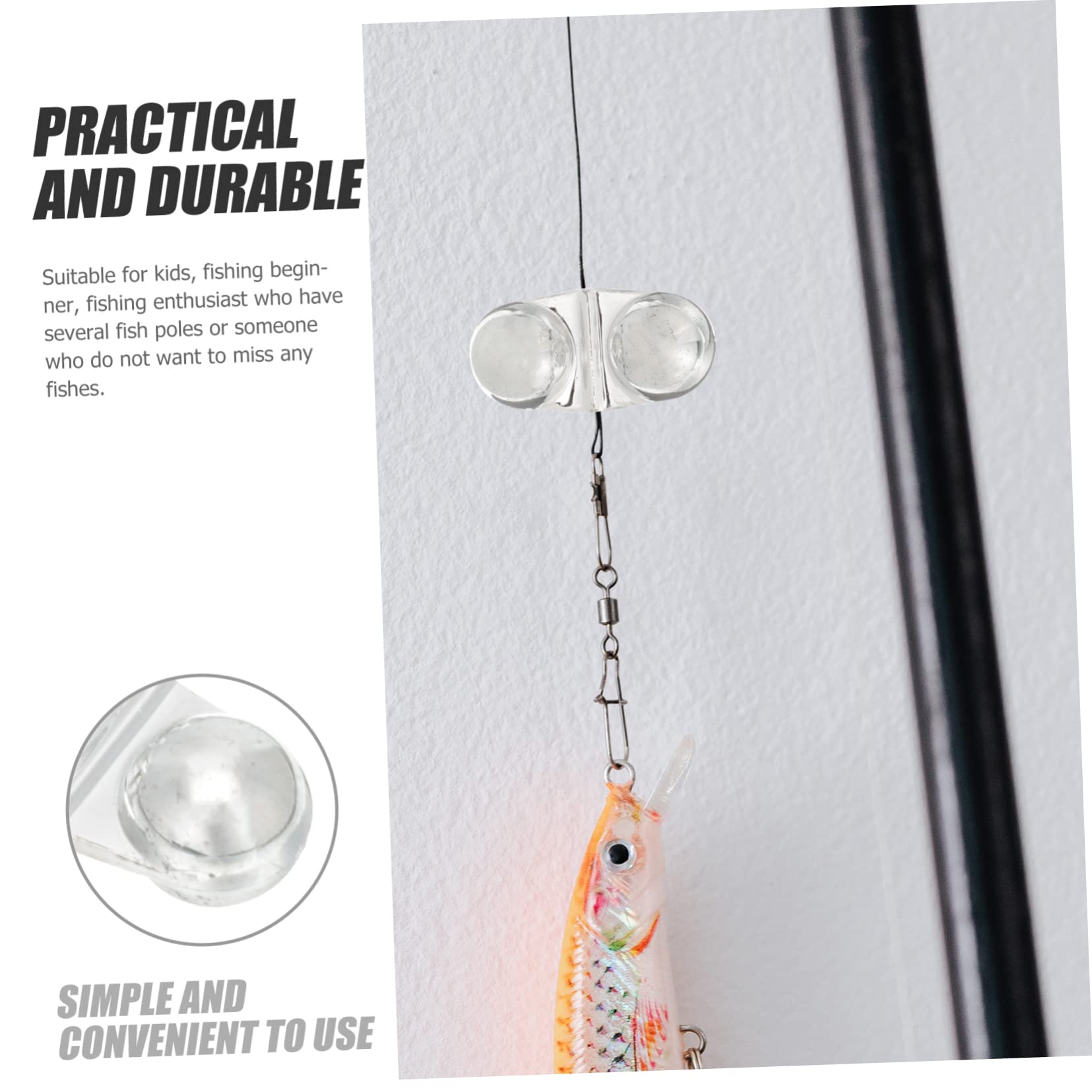 OSOLADY Fishing Alert Bells 25pcs Clip Bells Professional Dual Rattle Fishing Rod Alarm