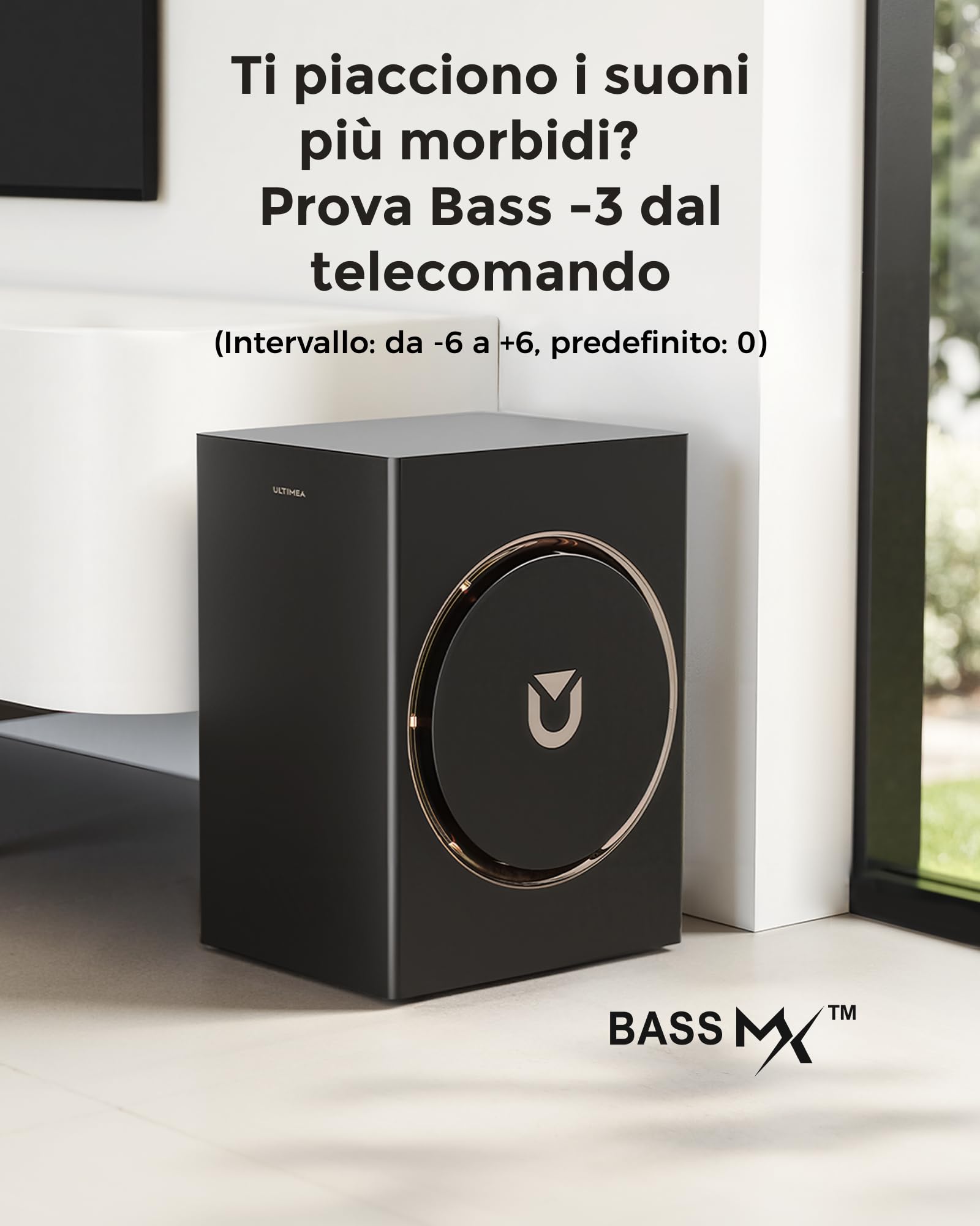ULTIMEA 5.1.2 Soundbar TV con Dolby Atmos, 460W, Sistema Audio Surround, 2 Altoparlanti Surround, APP Controllo, Soundbar con Subwoofer Home Theater, Bluetooth 5.4, HDMI eARC, Skywave F40 Boom
