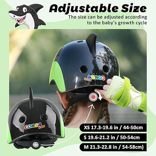 Miniatura 7 de Casco de bicicleta para niños pequeños, ajustable y multideportivo, 3 tamaños para edades de 1-2-3-5-8-14 años