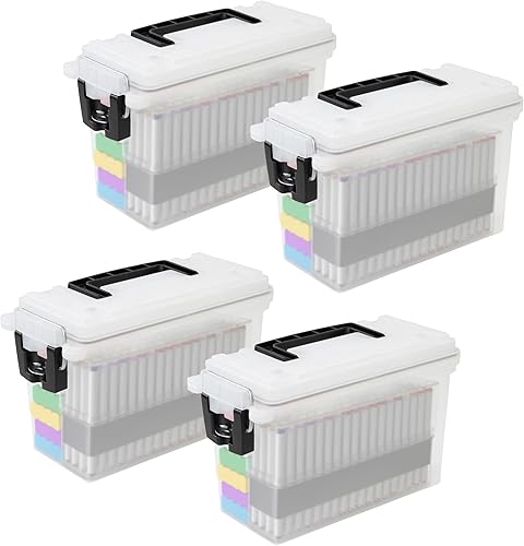 Miniatura 10 de Sheffield 12631 Caja de almacenamiento de munición, apilable, cajas de campo de .30, resistente al agua y al polvo, caja de almacenamiento