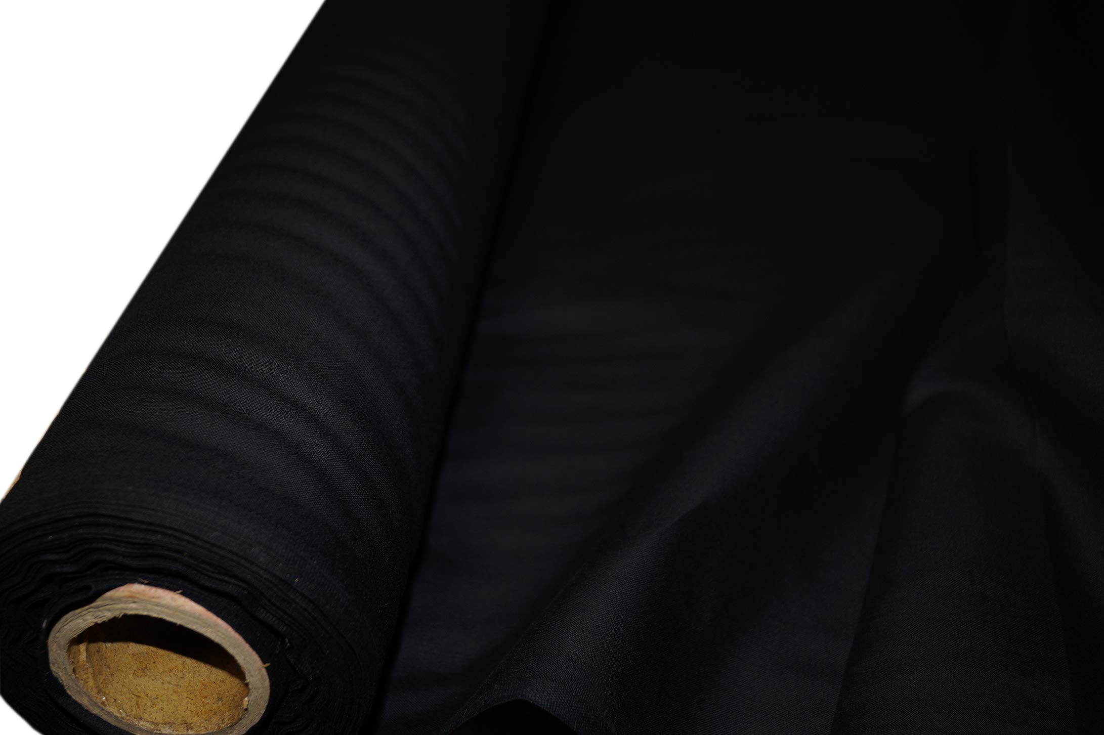 Thefabrictrade Black Plain 100% Cotton Fabric Per Metre / ***Free Uk Post***