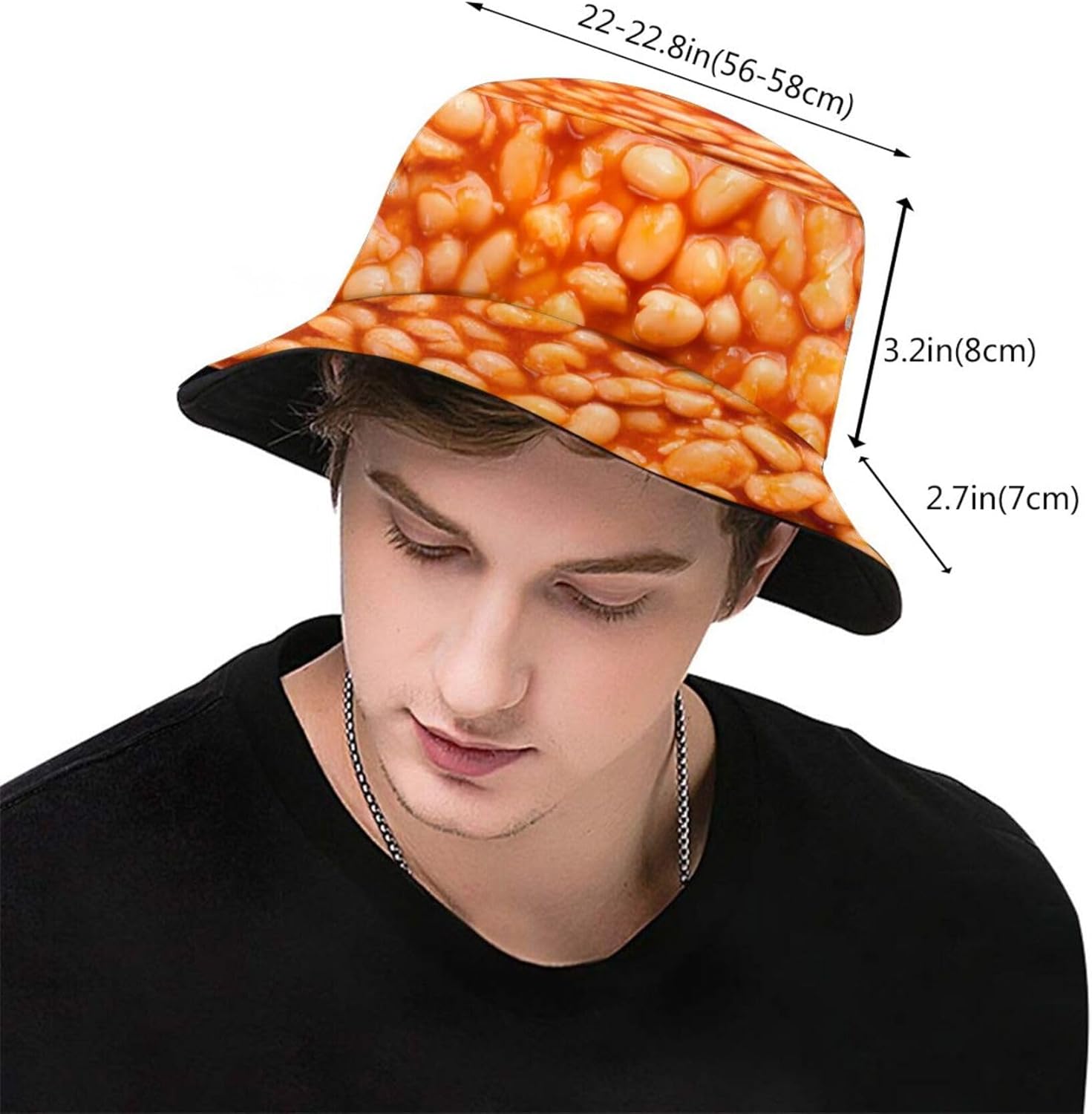 Funny Food Pattern Bucket Hat for Women Men Fashion Summer Fisherman Hat Outdoor Sun Caps - Image 3