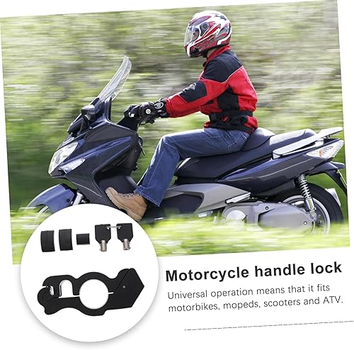 Miniatura 6 de Cerradura de seguridad para motocicleta, 1 juego de cerradura de bocina, cerradura de acelerador, cerradura de manillar de motocicleta, accesorios